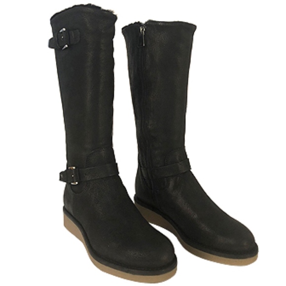 Emporio Armani Fur Lined Leather Nero Winter Boots - Picture 8 of 8